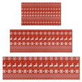 thumbnail image 1 of Red Christmas Reindeer Pattern Kitchen Rugs Sets Of 3,Kitchen Runner Rugs Non Skid Washable,Decorative Kitchen Floor Mats for Kitchen,Sink,Laundry,17"x30"+ 17"x47" + 17"x59", 1 of 6