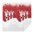 thumbnail image 1 of Red Christmas Reindeer Pattern Square Tablecloth,Waterproof Square Table Cover,Wipeable Spillproof Washable Table Cover for Home Kitchen Party Decor 52"x52"(132x132cm), 1 of 6