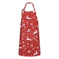 thumbnail image 1 of Red Christmas Reindeer and Snowflake Apron-Garden Aprons for Women with Pockets-Cotton Linen Waterproof Kitchen Cooking Gardening Aprons Adjustable for Kitchen,Cooking,BBQ and Salon 32"x27", 1 of 7