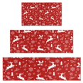 thumbnail image 1 of Red Christmas Reindeer and Snowflake Pattern Kitchen Rugs Sets Of 3,Kitchen Runner Rugs Non Skid Washable,Decorative Kitchen Floor Mats for Kitchen,Sink,Laundry,17"x30"+ 17"x47" + 17"x59", 1 of 6