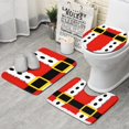 thumbnail image 1 of Red Christmas Santa Costume Pattern Bathroom Rugs Sets 3 Piece,Toilet Cover Set,Absorbent Non Slip Bathroom Mats Sets with U-Shaped Contour Rug Toilet Rug Set, 1 of 5