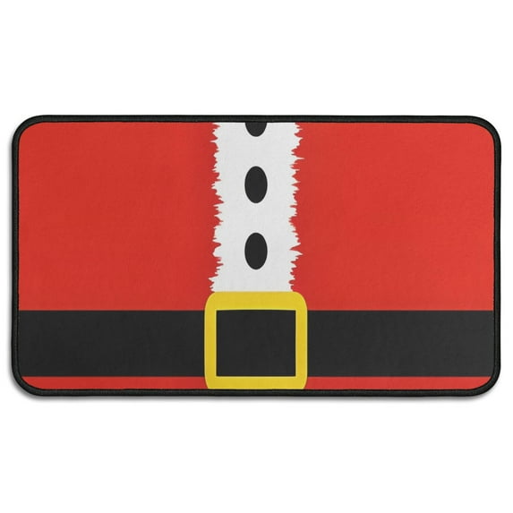 Red Christmas Santa Costume Pattern Door Rugs,Washable Non Slip Door Mats Indoor,Decorative Door Mats,Entry Mat Indoor for Entrance,Bedroom,Kitchen,Bathroom,30"x17"