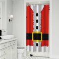 thumbnail image 1 of Red Christmas Santa Costume Pattern Shower Curtain 36"x72" ,Bathroom Decorative Shower Curtains Set with 12 Hooks,Modern Waterproof Washable Shower Curtain, 1 of 6