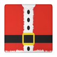 thumbnail image 1 of Red Christmas Santa Costume Pattern Square Fitted Tablecloth with Elastic Edge,Square Table Cover,Washable Elastic Table Cover for Home Kitchen Party Decor 34"x34", 1 of 6