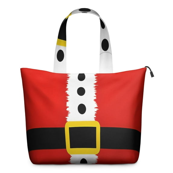Red Christmas Santa Costume Pattern Travel Tote Bags for Women Carry On,Large Weekender Bags for Women Travel,Multi Functional Duffle Bag for Work,Shopping,Sports