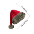 thumbnail image 1 of Red Christmas Santa Hat with Gray Faux, Soft Velvet Holiday Hat for Adults and Teens, Festive Costume Accessory for Winter Party, Celebration and Gift Exchange,Red, 1 of 8