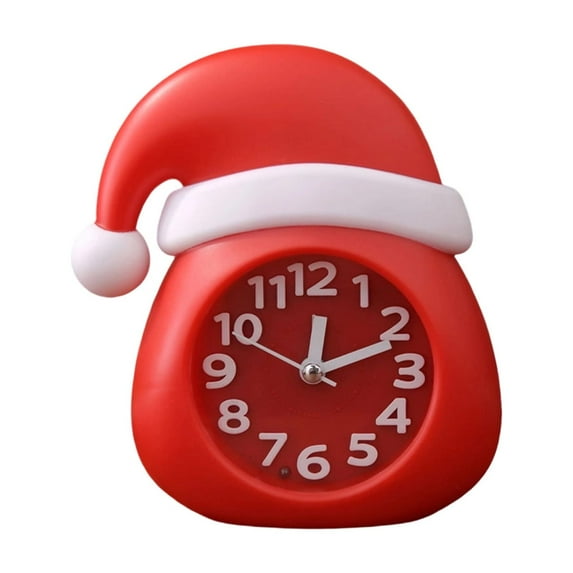 Red Christmas Santa Hat/Tree Alarm Clock Christmas Decoration - Funny Christmas Theme Ornament Clock for Home/Office Gift,Hat