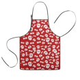 thumbnail image 1 of Red Christmas Santa Pattern Kids Aprons for Girls and Boys,Adjustable Neck Strap Toddler Aprons for Kids Cooking Baking, 1 of 7
