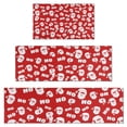 thumbnail image 1 of Red Christmas Santa Pattern Kitchen Rugs Sets Of 3,Kitchen Runner Rugs Non Skid Washable,Decorative Kitchen Floor Mats for Kitchen,Sink,Laundry,17"x30"+ 17"x47" + 17"x59", 1 of 6
