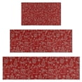 thumbnail image 1 of Red Christmas Scene Pattern Kitchen Rugs Sets Of 3,Kitchen Runner Rugs Non Skid Washable,Decorative Kitchen Floor Mats for Kitchen,Sink,Laundry,17"x30"+ 17"x47" + 17"x59", 1 of 6