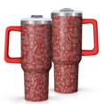 thumbnail image 1 of Red Christmas Scene Pattern Tumbler with Handle and Lid,40oz Double Wall Vacuum Insulated Tumbler,Cups Gift for Women and Men, 1 of 7