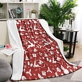 thumbnail image 1 of Red Christmas Silhouette Pattern Blanket,Comfortable Soft Lamb Wool Throw Blanket,All Season,Warm Lightweight Blankets for Sofa Bed Couch Living Room Chair,60"x80", 1 of 4