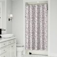 thumbnail image 1 of Red Christmas Sketch Pattern Shower Curtain 36"x72" ,Bathroom Decorative Shower Curtains Set with 12 Hooks,Modern Waterproof Washable Shower Curtain, 1 of 6