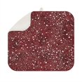 thumbnail image 1 of Red Christmas Snow Pattern Dish Drying Mat for Kitchen 1 Pack, Ultra Absorbent Microfiber Dishes Drainer Mats,16x18in(41x46cm), 1 of 6