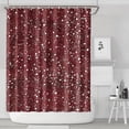 thumbnail image 1 of Red Christmas Snow Pattern Shower Curtain 72"x84" ,Bathroom Decorative Shower Curtains Set with 12 Hooks,Modern Waterproof Washable Shower Curtain, 1 of 6