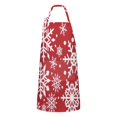 thumbnail image 1 of Red Christmas Snowflake Apron-Garden Aprons for Women with Pockets-Cotton Linen Waterproof Kitchen Cooking Gardening Aprons Adjustable for Kitchen,Cooking,BBQ and Salon 32"x27", 1 of 7