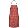thumbnail image 1 of Red Christmas Snowflake Pattern Apron-Garden Aprons for Women with Pockets-Cotton Linen Waterproof Kitchen Cooking Gardening Aprons Adjustable for Kitchen,Cooking,BBQ and Salon 33"x27", 1 of 7