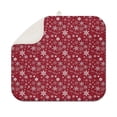 thumbnail image 1 of Red Christmas Snowflake Pattern Dish Drying Mat for Kitchen 1 Pack, Ultra Absorbent Microfiber Dishes Drainer Mats,16x18in(41x46cm), 1 of 6