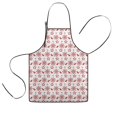 thumbnail image 1 of Red Christmas Snowflake Pattern Kids Aprons for Girls and Boys,Adjustable Neck Strap Toddler Aprons for Kids Cooking Baking, 1 of 7
