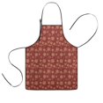 thumbnail image 1 of Red Christmas Snowflake Pattern Kids Aprons for Girls and Boys,Adjustable Neck Strap Toddler Aprons for Kids Cooking Baking, 1 of 7