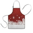 thumbnail image 1 of Red Christmas Snowflake Pattern Kids Aprons for Girls and Boys,Adjustable Neck Strap Toddler Aprons for Kids Cooking Baking, 1 of 7