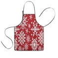 thumbnail image 1 of Red Christmas Snowflake Pattern Kids Aprons for Girls and Boys,Adjustable Neck Strap Toddler Aprons for Kids Cooking Baking, 1 of 7