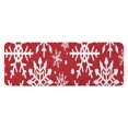 thumbnail image 1 of Red Christmas Snowflake Pattern Kitchen Rug Mat,Kitchen Runner Rugs Non Skid Washable,Decorative Kitchen Floor Mats for Kitchen,Sink,Laundry,17"x47.2", 1 of 7