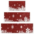 thumbnail image 1 of Red Christmas Snowflake Pattern Kitchen Rugs Sets Of 3,Kitchen Runner Rugs Non Skid Washable,Decorative Kitchen Floor Mats for Kitchen,Sink,Laundry,17"x30"+ 17"x47" + 17"x59", 1 of 6