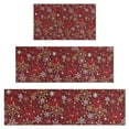 thumbnail image 1 of Red Christmas Snowflake Pattern Kitchen Rugs Sets Of 3,Kitchen Runner Rugs Non Skid Washable,Decorative Kitchen Floor Mats for Kitchen,Sink,Laundry,17"x30"+ 17"x47" + 17"x59", 1 of 6
