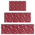 thumbnail image 1 of Red Christmas Snowflake Pattern Kitchen Rugs Sets Of 3,Kitchen Runner Rugs Non Skid Washable,Decorative Kitchen Floor Mats for Kitchen,Sink,Laundry,17"x30"+ 17"x47" + 17"x59", 1 of 6