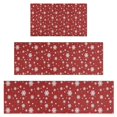 thumbnail image 1 of Red Christmas Snowflake Pattern Kitchen Rugs Sets Of 3,Kitchen Runner Rugs Non Skid Washable,Decorative Kitchen Floor Mats for Kitchen,Sink,Laundry,17"x30"+ 17"x47" + 17"x59", 1 of 6