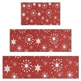 thumbnail image 1 of Red Christmas Snowflake Pattern Kitchen Rugs Sets Of 3,Kitchen Runner Rugs Non Skid Washable,Decorative Kitchen Floor Mats for Kitchen,Sink,Laundry,17"x30"+ 17"x47" + 17"x59", 1 of 6