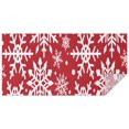 thumbnail image 1 of Red Christmas Snowflake Pattern Rectangle Tablecloth 60"x120",Waterproof Polyester Rectangle Table Cloth, Wipeable Spillproof Polyester Tablecloth for Dining, Camping, Indoor and Outdoor, 1 of 6