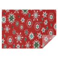 thumbnail image 1 of Red Christmas Snowflake Pattern Rectangle Tablecloth 60"x84",Waterproof Polyester Rectangle Table Cloth, Wipeable Spillproof Polyester Tablecloth for Dining, Camping, Indoor and Outdoor, 1 of 5