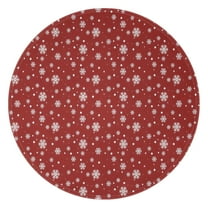 Red Christmas Snowflake Pattern Round Blanket,Comfortable Soft Flannel Throw Blanket,All Season,Warm Lightweight Blankets for Sofa Bed Couch Living Room Chair 47"x47"