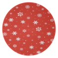 thumbnail image 1 of Red Christmas Snowflake Pattern Round Blanket,Comfortable Soft Flannel Throw Blanket,All Season,Warm Lightweight Blankets for Sofa Bed Couch Living Room Chair 47"x47", 1 of 5