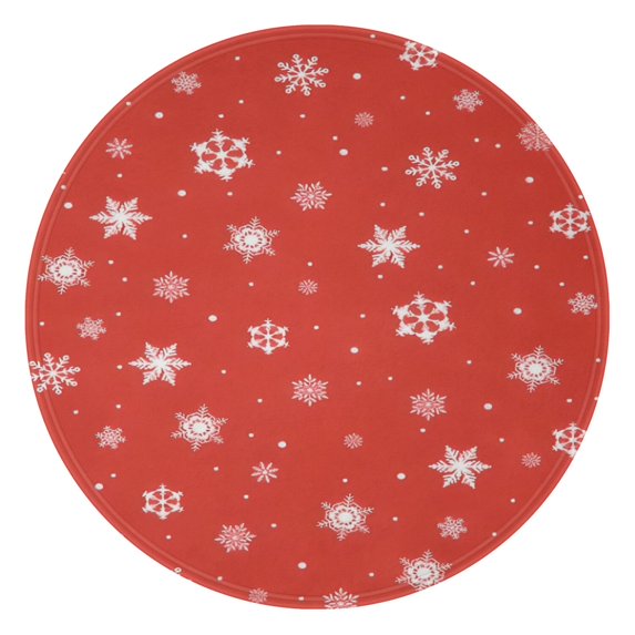 Red Christmas Snowflake Pattern Round Blanket,Comfortable Soft Flannel Throw Blanket,All Season,Warm Lightweight Blankets for Sofa Bed Couch Living Room Chair 47"x47"