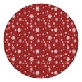thumbnail image 1 of Red Christmas Snowflake Pattern Round Fitted Tablecloth with Elastic Edge,Dining Table Cover Waterproof,Outdoor Round Tablecloth for Camping,Dining,Indoor and Outdoor, 1 of 7