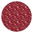 thumbnail image 1 of Red Christmas Snowflake Pattern Round Fitted Tablecloth with Elastic Edge,Dining Table Cover Waterproof,Outdoor Round Tablecloth for Camping,Dining,Indoor and Outdoor, 1 of 7
