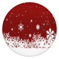 thumbnail image 1 of Red Christmas Snowflake Pattern Round Fitted Tablecloth with Elastic Edge,Dining Table Cover Waterproof,Outdoor Round Tablecloth for Camping,Dining,Indoor and Outdoor, 1 of 7