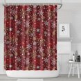 thumbnail image 1 of Red Christmas Snowflake Pattern Shower Curtain 84"x72" ,Bathroom Decorative Shower Curtains Set with 12 Hooks,Modern Waterproof Washable Shower Curtain, 1 of 6