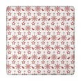 thumbnail image 1 of Red Christmas Snowflake Pattern Square Fitted Tablecloth with Elastic Edge,Square Table Cover,Washable Elastic Table Cover for Home Kitchen Party Decor 34"x34", 1 of 6