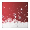 thumbnail image 1 of Red Christmas Snowflake Pattern Square Fitted Tablecloth with Elastic Edge,Square Table Cover,Washable Elastic Table Cover for Home Kitchen Party Decor 36"x36", 1 of 6