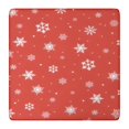 thumbnail image 1 of Red Christmas Snowflake Pattern Square Fitted Tablecloth with Elastic Edge,Square Table Cover,Washable Elastic Table Cover for Home Kitchen Party Decor 36"x36", 1 of 6