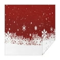 thumbnail image 1 of Red Christmas Snowflake Pattern Square Tablecloth,Waterproof Square Table Cover,Wipeable Spillproof Washable Table Cover for Home Kitchen Party Decor 52"x52"(132x132cm), 1 of 6