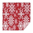 thumbnail image 1 of Red Christmas Snowflake Pattern Square Tablecloth,Waterproof Square Table Cover,Wipeable Spillproof Washable Table Cover for Home Kitchen Party Decor 60"x60"(152x152cm), 1 of 6