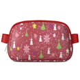 thumbnail image 1 of Red Christmas Snowflake Tree and Star Pattern Cute Fanny Packs for Women,Travel Waterproof Crossbody Fanny Bags Waist Purse for Women Anti Theft Adjustable Strap for Running Travel Cycling, 1 of 6