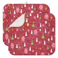 thumbnail image 1 of Red Christmas Snowflake Tree and Star Pattern Dish Drying Mat for Kitchen 1 Pack, Ultra Absorbent Microfiber Dishes Drainer Mats,16x18in(41x46cm), 1 of 1
