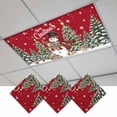 thumbnail image 1 of Red Christmas Snowman Fluorescent Light Covers, Xmas Tree Snowflake Botanical Magnetic Light Covers for Ceiling Lights, Fluorescent Ceiling Shade Filters for Classroom Bedroom Office 4x2Ft x 3PCS, 1 of 8