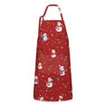 thumbnail image 1 of Red Christmas Snowman Apron-Garden Aprons for Women with Pockets-Cotton Linen Waterproof Kitchen Cooking Gardening Aprons Adjustable for Kitchen,Cooking,BBQ and Salon 32"x27", 1 of 7